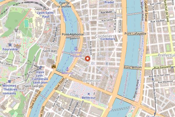 Map showing Slake Coffee House in Lyon