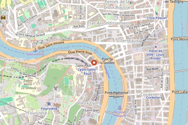Map showing Soma Cafe in Lyon