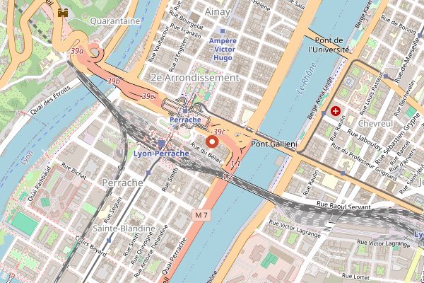 Map showing Brasserie Georges in Lyon