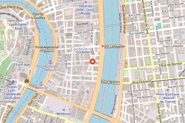 Map showing Fujiyama 55 in Lyon