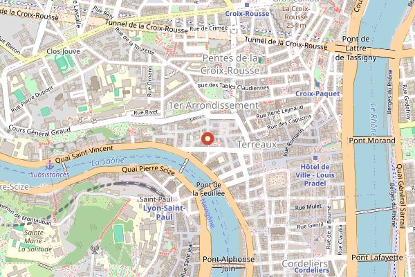 Map showing Le Bouchon des Filles in Lyon