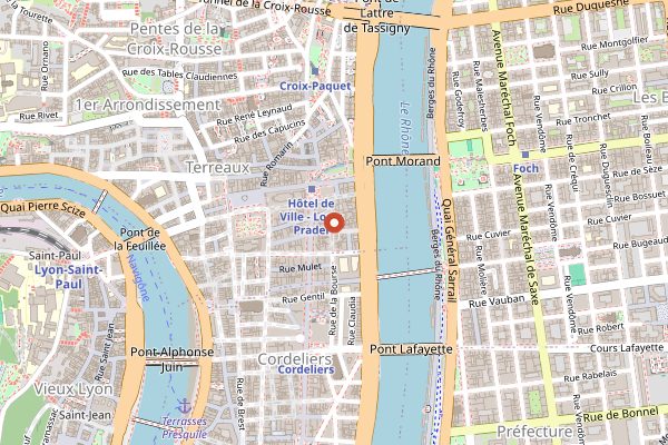 Map showing Le Garet in Lyon
