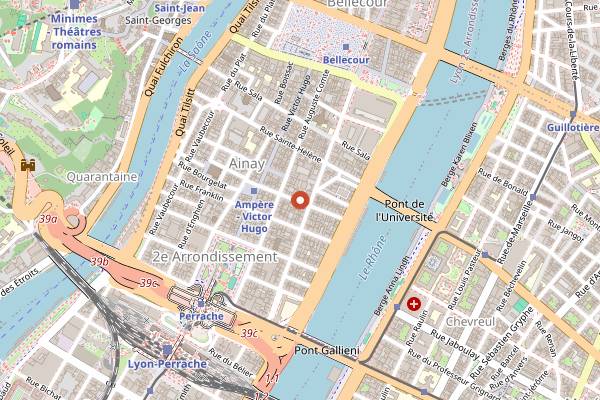 Map showing Le Poelon d'Or in Lyon