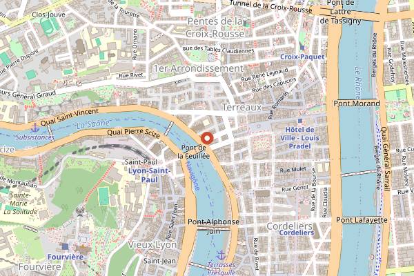 Map showing Regain in Lyon