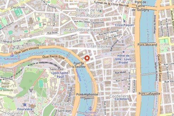 Map showing Kafee Ko in Lyon