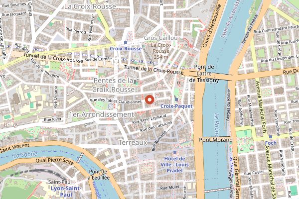 Map showing Plum Lyon Immersive French Culinary Week (Summer) in Lyon