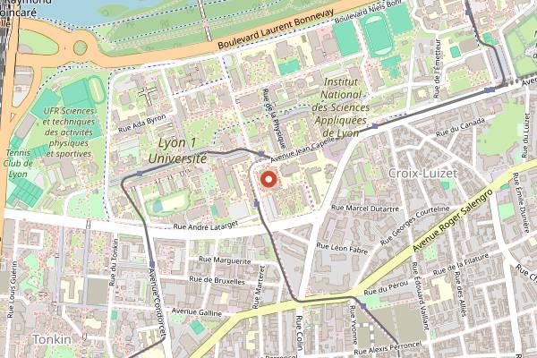 Map showing Lyon Biere Festival in Lyon