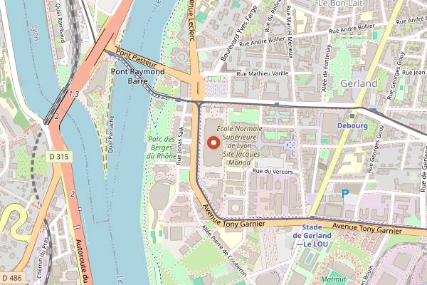 Map showing Salon des Vignerons Independants Lyon in Lyon