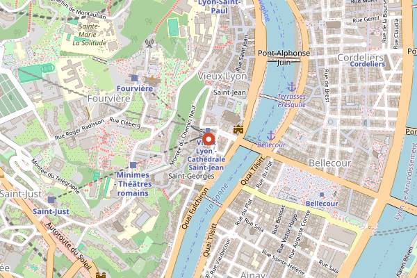 Map showing Au 14 Fevrier in Lyon