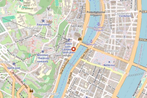 Map showing Cinq Mains in Lyon