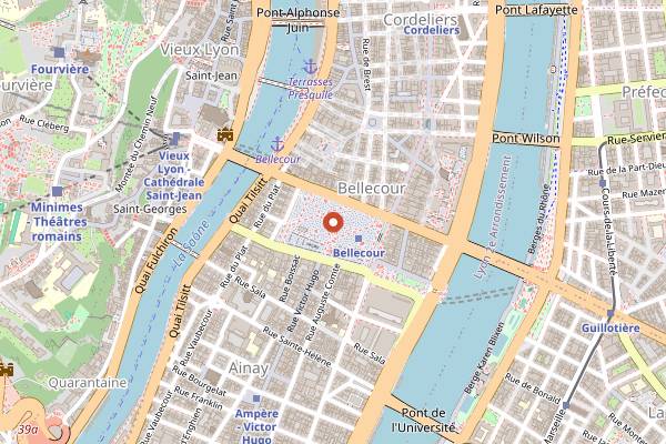 Map showing Guy Lassausaie in Lyon