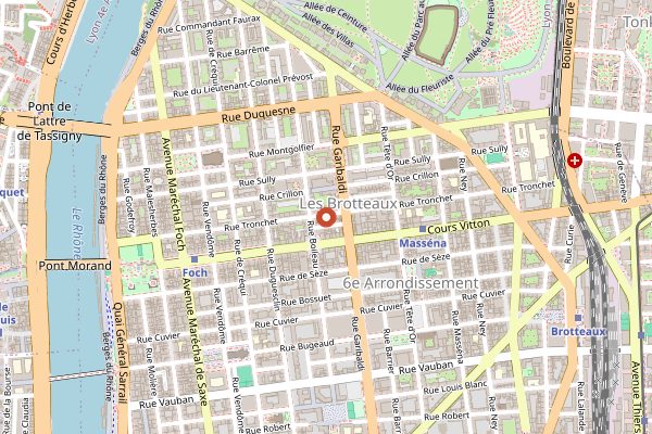 Map showing Le Passe Temps in Lyon