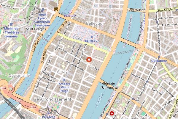 Map showing Rustique in Lyon