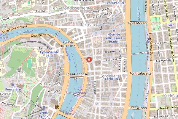 Map showing Circle in Lyon