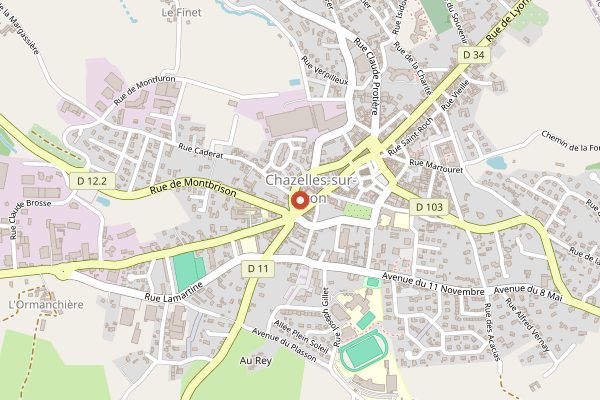 Map showing La Tete de Lard in Lyon