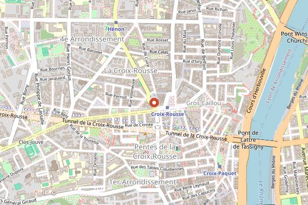 Map showing Paddy's Corner in Lyon