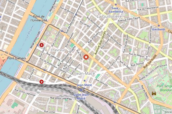 Map showing Totem & Tempo in Lyon