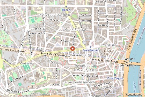 Map showing Marche Bio de la Croix-Rousse in Lyon