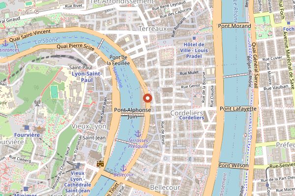 Map showing Marche Quai Saint-Antoine in Lyon