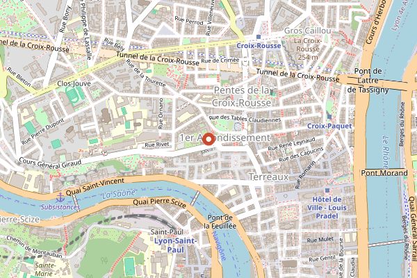 Map showing Marche de la Martiniere in Lyon
