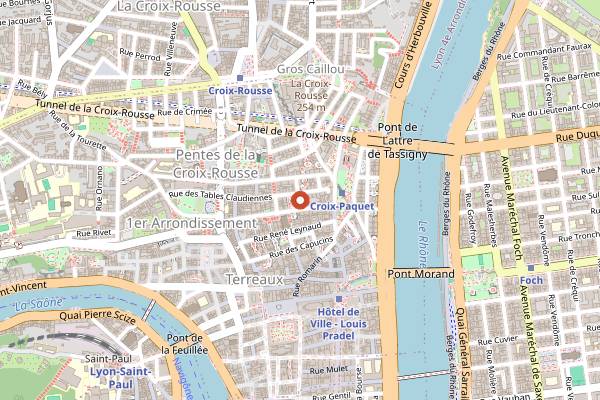 Map showing La Clef de Voute in Lyon