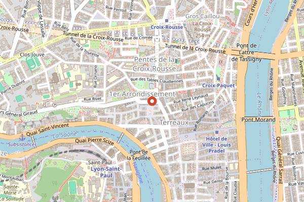 Map showing La Grooverie in Lyon