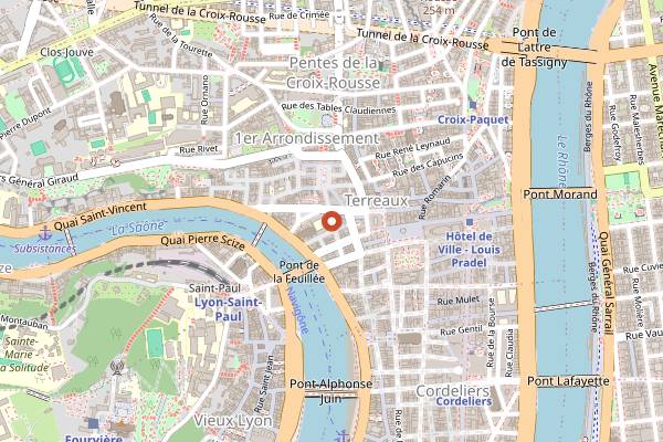 Map showing L'Antiquaire in Lyon