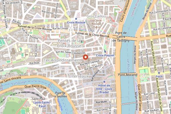 Map showing Le Bec de Jazz in Lyon