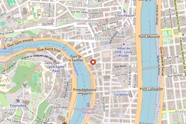 Map showing Le Broc' Bar in Lyon