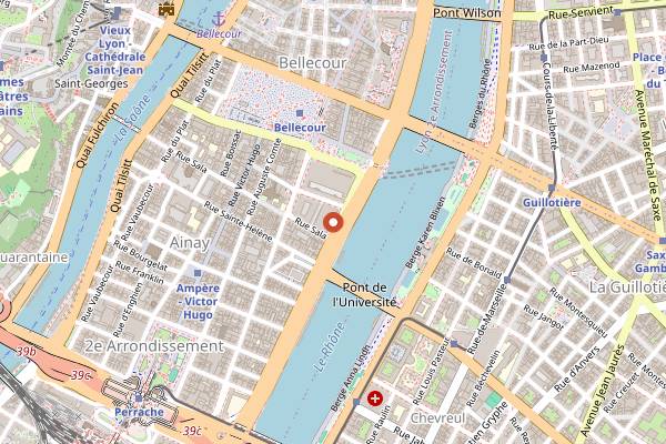 Map showing Le Melhor at Sofitel Lyon Bellecour in Lyon