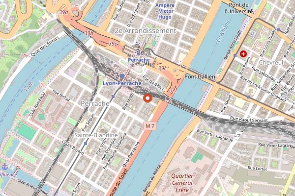 Map showing Le Periscope in Lyon