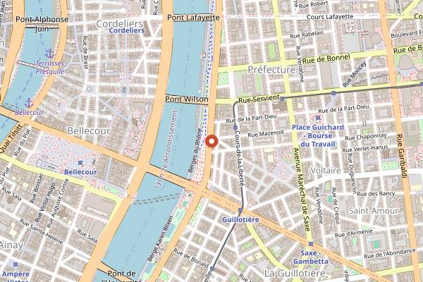 Map showing Le Sirius in Lyon