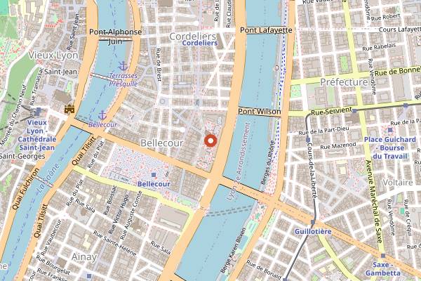 Map showing L'Officine in Lyon