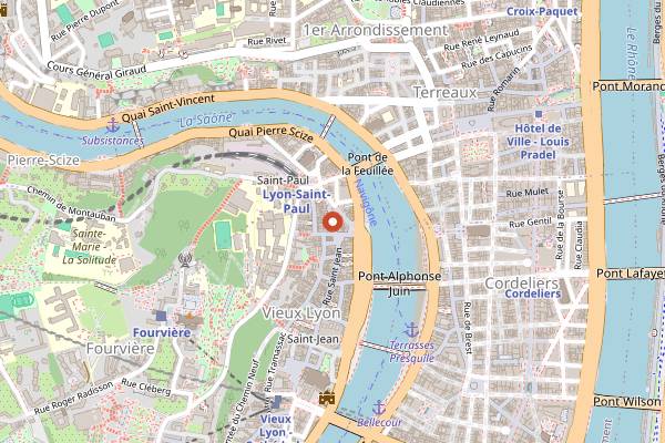 Map showing The Smoking Dog in Lyon