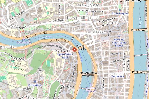 Map showing Wallace Bar in Lyon