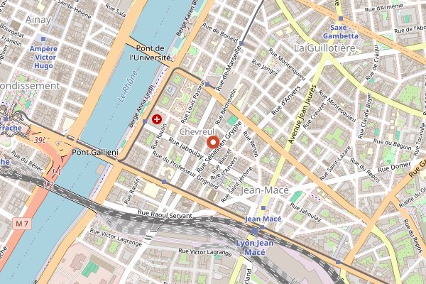 Map showing Gus and Gas in Lyon