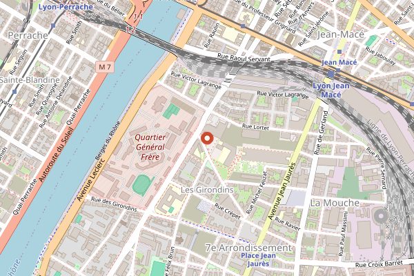 Map showing La Commune in Lyon