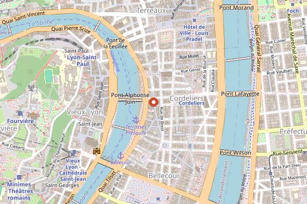 Map showing Figlio by Fiston in Lyon