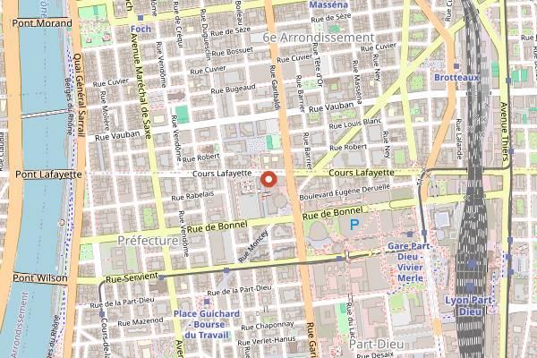 Map showing La Mere Richard Fromagerie in Lyon
