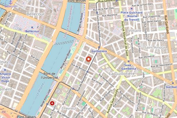 Map showing Pho 69 in Lyon