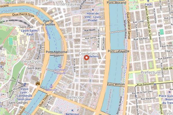 Map showing Ramen Shop in Lyon
