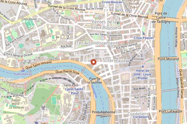 Map showing La Bouteillerie in Lyon