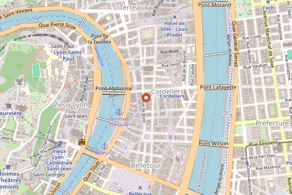 Map showing Cave Du Cellier in Lyon