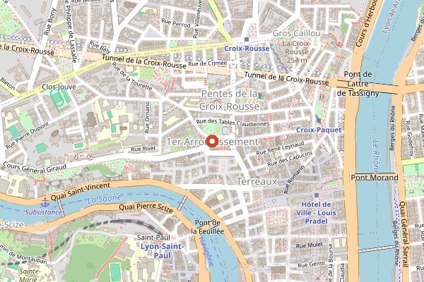 Map showing O Vin d'Anges in Lyon