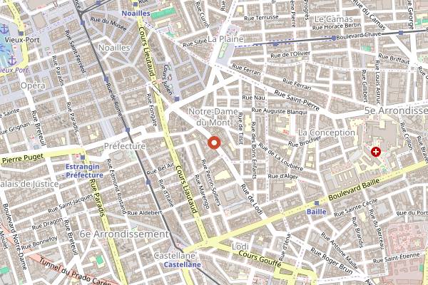 Map showing Ferments Bakery in Marseille