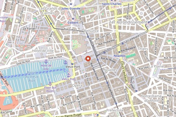 Map showing La Cure Gourmande in Marseille