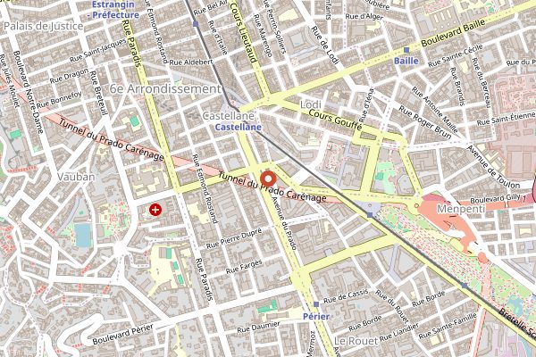 Map showing Maison Saint Honore in Marseille