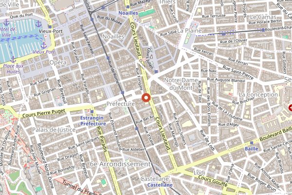 Map showing Pain Salvator in Marseille