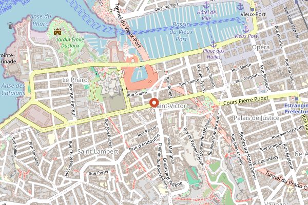 Map showing Patisserie Saint Victor in Marseille