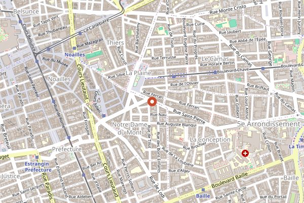 Map showing Biere de la Plaine Shop in Marseille